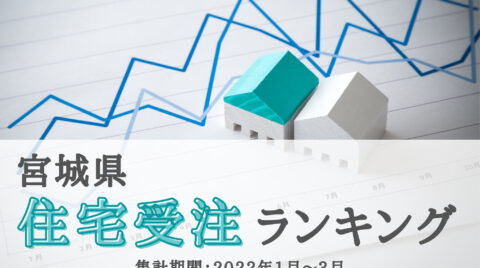 速報！2022年宮城県住宅受注ランキングTOP10（2022年1～3月）