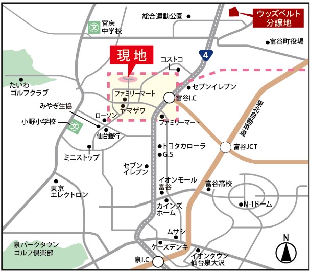 黒川郡大和町杜の丘3丁目