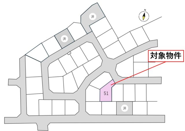 宮城郡利府町神谷沢字広畑　51号地
