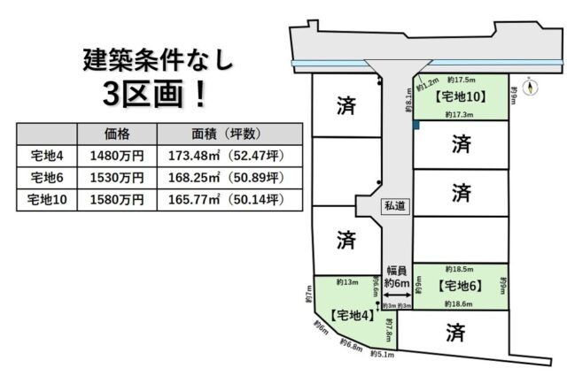 仙台市太白区四郎丸字昭和中　宅地4・6・10